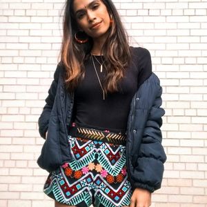 Puffer Jacket, Puffer coat with faux fur hoodie